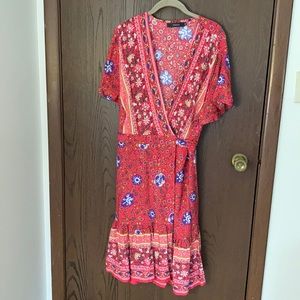 Floral Wrap Dress